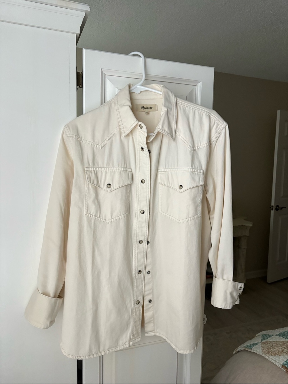 Madewell Western button down shirt - ivory cream
